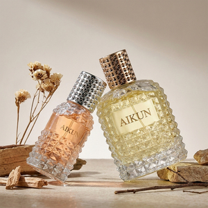 Aikun Diamond Cut Glass <b>Bottle</b> Floral Eau De Parfum Long Lasting <b>Perfume</b> for Women Gift Box Retail Wholesale Supply Bulk Orders - Product Image 3