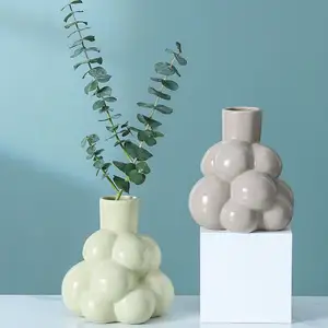 Ins üzüm tasarım benzersiz çiçek dekoratif vazo Modern Vaso De Porcelana