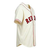 Maillots de baseball unisexes en polyester à col en V et manches courtes, logo personnalisé, numéros d'équipe, drapeau, écologiques, séchage rapide