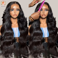 Pelucas de cabello humano virgen brasileño de 40 pulgadas, pelucas frontales de encaje completo 13x6 HD con ondas corporales, pelucas frontales de encaje sin pegamento de cabello humano de grado 15A