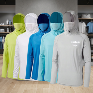 Sudadera con Capucha Unisex UPF 50 para Pesca, Protección UV, Manga Larga, Color Sólido, Anti-UV, Ligera, Transpirable, de Poliéster - Product Image 3