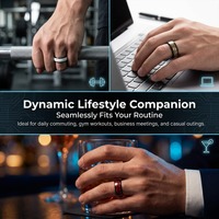 Bague connectée en céramique NFC avec protection de sécurité, suivi ECG intelligent, moniteur d'activité et de santé, résistante à l'eau, durable, taille personnalisable