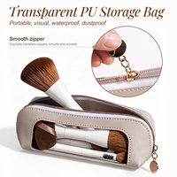 Set de Brochas de Maquillaje de Doble Punta, 10 Funciones, Brochas Veganas Sintéticas, Borla Triangular de Terciopelo con Bolsa de PU, Marca Privada OEM