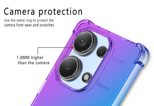 Mignon dégradé arc-en-ciel clair antichoc coins renforcés souple Flexible TPU étui de téléphone portable pour Redmi Note 13 Pro <span class=keywords><strong>4G</strong></span> - Product Image 4