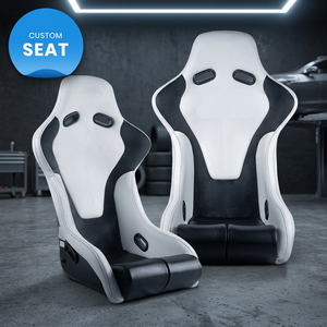 Siège de course universel complet personnalisé SSCUS APEX-CF avec revêtement en cuir PU fibre de carbone, design respirant et confortable - Product Image 1