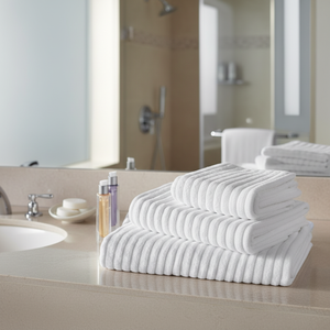 Varol Mitis Series Hotel <b>Bath</b> <b>Towel</b> <b>Set</b> 100% Cotton Solid White Large Size 90x150 700gsm for Travel - Product Image 3