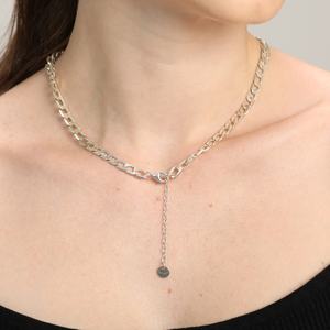 <span class=keywords><strong>Collier</strong></span> <span class=keywords><strong>en</strong></span> <span class=keywords><strong>argent</strong></span> fin sterling 925 pour femmes, polissage haut, classique, <span class=keywords><strong>ras</strong></span> du <span class=keywords><strong>cou</strong></span>, <span class=keywords><strong>plat</strong></span>, lien, chaîne cubaine, offre spéciale - Product Image 2