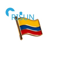 Grosir Topi Peta Bendera Amerika Utara Enamel Kustom, Suvenir Kultur Kolombia, Magnet Kulkas, Pin Bros