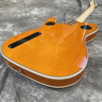 Orange TL Electric Guitar Semi-hollow Body Maple Neck Rosewood Fingerboard Flower Inlay H-H Pickup Polished Finish Professional