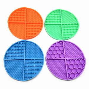 Silicone Dog Food Mat Dog <b>Slow</b> <b>Feeder</b>, Pet Dog Lick Pad, Bath Washing Distraction Dog Lick Mat - Product Image 1
