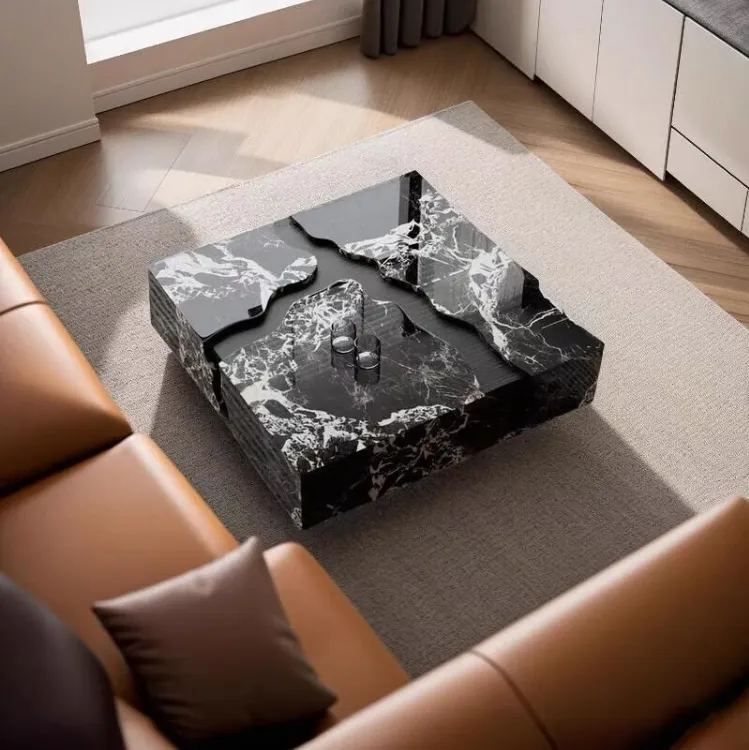 Italy Design Modern Square Sintered stone coffee table household living room coffee table luxury