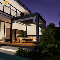 Pergolas motorisées en aluminium à lames orientables pour terrasse et balcon, tailles 3x3, 4x4, 4x6, couverture de toit bioclimatique, structure en aluminium