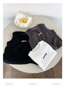 All'ingrosso 2025 <span class=keywords><strong>canotte</strong></span> per ragazzi 100% cotone senza maniche camicie per bambini - Product Image 3