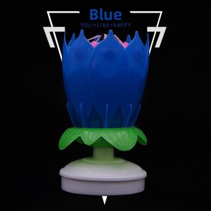 Vela de <span class=keywords><strong>Cumpleaños</strong></span> Musical con Flor, Increíble Vela de Pastel con Flor de Loto Giratoria y Cantante, Decoración para Fiestas de <span class=keywords><strong>Cumpleaños</strong></span> - Product Image 4
