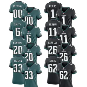 2024 Damen Philadelphia Eagles Mannschaftstrikots individuelle amerikanische Fußballtrikots genäht bestickte Uniform Großhandelskleidung