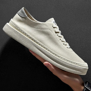 Sandales d'été légères en maille pour hommes, chaussures de course décontractées respirantes à semelle creuse, couleur unie - Product Image 2