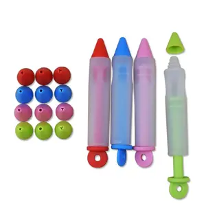 Silicone 4-head Chocolate Cream Decorating Pen Cookie Cake Pen Baking Tool