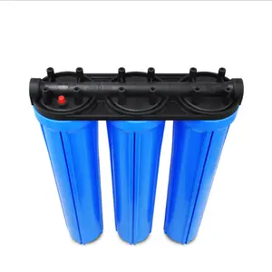 Carcasa de filtro de agua para toda la Casa Azul grande de 20 pulgadas, 3 etapas, 10 "x 4,5, 20 pulgadas x 4,5, sistema de filtración de agua para el hogar, filtro de cartucho