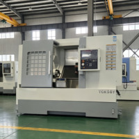 Tour-fraiseuse à lit incliné haute rigidité TCK56Y KND/Fanuc, centre d'usinage 5 axes, broche simple, 4500 tr/min, couple de 100 Nm, usage intensif