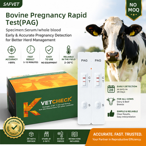 Kit de test rapide de <span class=keywords><strong>grossesse</strong></span> précoce pour bovins, haute précision, professionnel, bandelette de diagnostic en <span class=keywords><strong>une</strong></span> étape pour <span class=keywords><strong>les</strong></span> exploitations laitières - Product Image 1