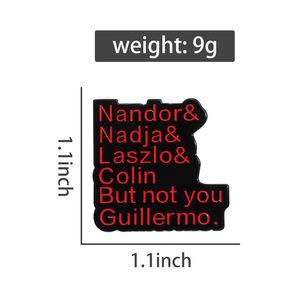 Nandor Nadja Laszlo Colin aber nicht Du Guillermo Emaille-Anstecknadel Horrorfilm Metall-Brosche Reversnadel Schmuck - Product Image 6