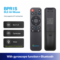 BOXPUT BPR1S Plus Télécommande vocale intelligente BT5.0 avec apprentissage IR et souris aérienne pour Android TV Box H96 Max, TV Stick, Mi Box