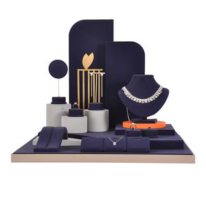 Nuevo Expositor Metálico OEM Azul DIY para Joyería: Set de Soportes para Pulseras, Collares, Anillos y Pendientes para Escaparates - Product Image 1