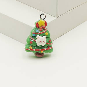 Schneeflocke Schneemann Bär Anhänger Zuckers tange Geschenk box Strumpf Flatback Harz Cabochons für Handwerk DIY - Product Image 4