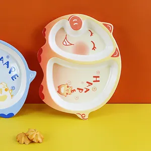 BPA Free carino a forma di maiale stoviglie per bambini alimentazione melamina piatto da cena