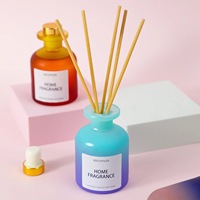 Parfum de maison de bouteille en verre de couleur dégradée de luxe 100ml diffuseur de roseau pour désodorisant