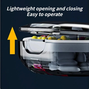 Wholesale 6 Grids Pill <b>Storage</b> <b>Box</b> Travel Medicines Separation Mini Portable Organizer Container With Seal Ring - Product Image 3