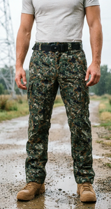 กางเกงยุทธวิธีลายพรางดิจิตอลคุณภาพสูงสำหรับผู้ชาย กางเกงคาร์โก้กันน้ำ ยืดหยุ่น แห้งเร็ว เหมาะสำหรับเดินป่าและทำงาน - Product Image 2