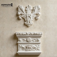 Rosace décorative de plafond en GRG orné pour l'installation de lustres, base de pilier décorative en GRG