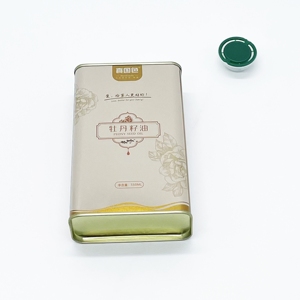 Boîte en fer blanc vide de 550 ml de qualité alimentaire pour l'huile de lin ou l'huile d'olive avec couvercle - Product Image 5