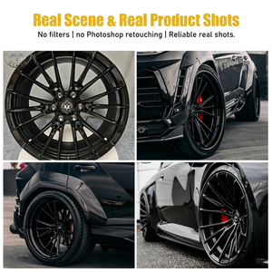 Jantes forgées sur mesure Viaol 19 20 21 22 pouces 5x112 Noir brillant à rayons multiples compatibles avec BMW M3 M4 G80 G82 Audi RS <span class=keywords><strong>Mercedes</strong></span> <span class=keywords><strong>AMG</strong></span> - Product Image 4