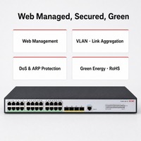 Commutateur géré H3C S1850V3-28P-EI, 24 ports Gigabit, 4 SFP, montage en rack, pour réseau d'entreprise et de bureau