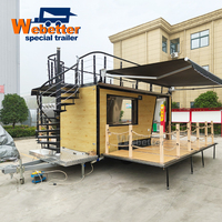 Webetter - Camion de restauration mobile - Bar à café - Remorque de restauration personnalisée - Remorque de restauration rapide entièrement équipée - Camion de tacos, crêpes et pizzas