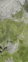 Dalle de quartzite vert poli de luxe, veines ondulées naturelles, finition haute brillance, pour plateau de table à manger moderne et décoration murale et de sol intérieure