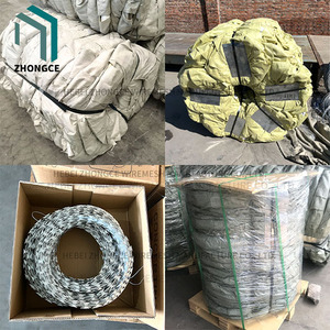 سلك شائك مجلفن 140 جرام بطول شفرة 16-18 ملم، تصميم حلزوني على شكل شفرة حلاقة للحماية في الإنشاءات - Product Image 2