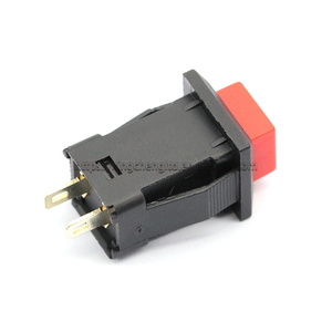 DS-429B 14 мм Мгновенный квадратный кнопочный переключатель 1A/250VAC 3A 125V красный сброс/без блокировки - Product Image 3