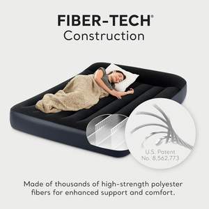 Modern Portable Inflatable Air <b>Mattress</b> Foldable PVC Topped <b>Camping</b> Bed 62" Length Flocked Cover for Home Bedroom Outdoors Parks - Product Image 6