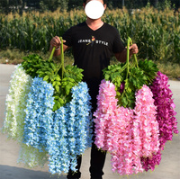 YOPIN-1424 künstliche Glyzinien-Rebe hängende Blumen für Hochzeits dekoration