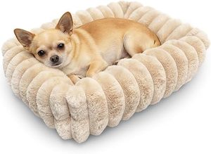 Cuccia Rettangolare Calmante per Gatti e Cuccioli da Interno, Divanetto Morbido e Confortevole, Adatto per il Sonno degli Animali Domestici - Product Image 2