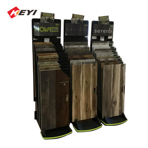 Moderne Aangepaste Milieuvriendelijke Tegel Showroom Multi-Station Metalen Houder Voor Houten Vloermonsters En Parketvloeren Displayrek - Product Image 1