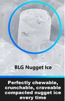 Máquina comercial para hacer hielo en pepitas BLG de 120 kg, 200 kg, 400 kg, 500 kg con depósito grande para hielo masticable suave para cócteles en bares