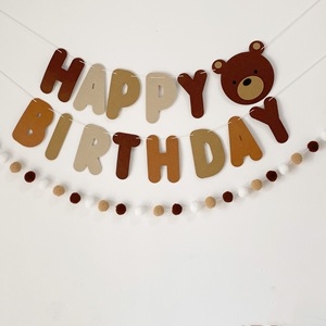 Instagram bruno Bear Cross-Border Instagram che tira bandiera bandiera della festa di compleanno luna piena bandiera decorazione per il giorno speciale del bambino - Product Image 3