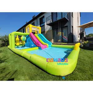 Nhà Máy Giá Nước Trượt Trẻ Em Nước Lớn Hồ Bơi Công Viên <span class=keywords><strong>Inflatable</strong></span> Lâu Đài <span class=keywords><strong>Bouncy</strong></span> Trượt Với Trượt Nước Và Lớn Hồ Bơi - Product Image 2