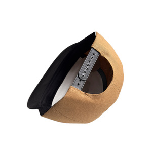 Etiqueta Redonda Tejida Personalizada, Seis Paneles, Visera Plana, Algodón, Dos Tonos, Deporte, Exterior, Gorra de Béisbol, Fabricante OEM - Product Image 2