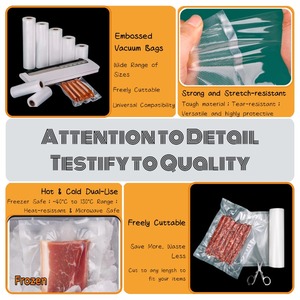 Sacs de conservation alimentaire sous vide écologiques personnalisés, imprimés, en plastique, pour la congélation et l'emballage sous vide des aliments - Product Image 6