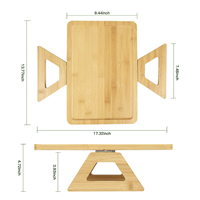 Plateau de canapé pliable en bambou laqué avec rangement pour boissons, idéal pour le salon